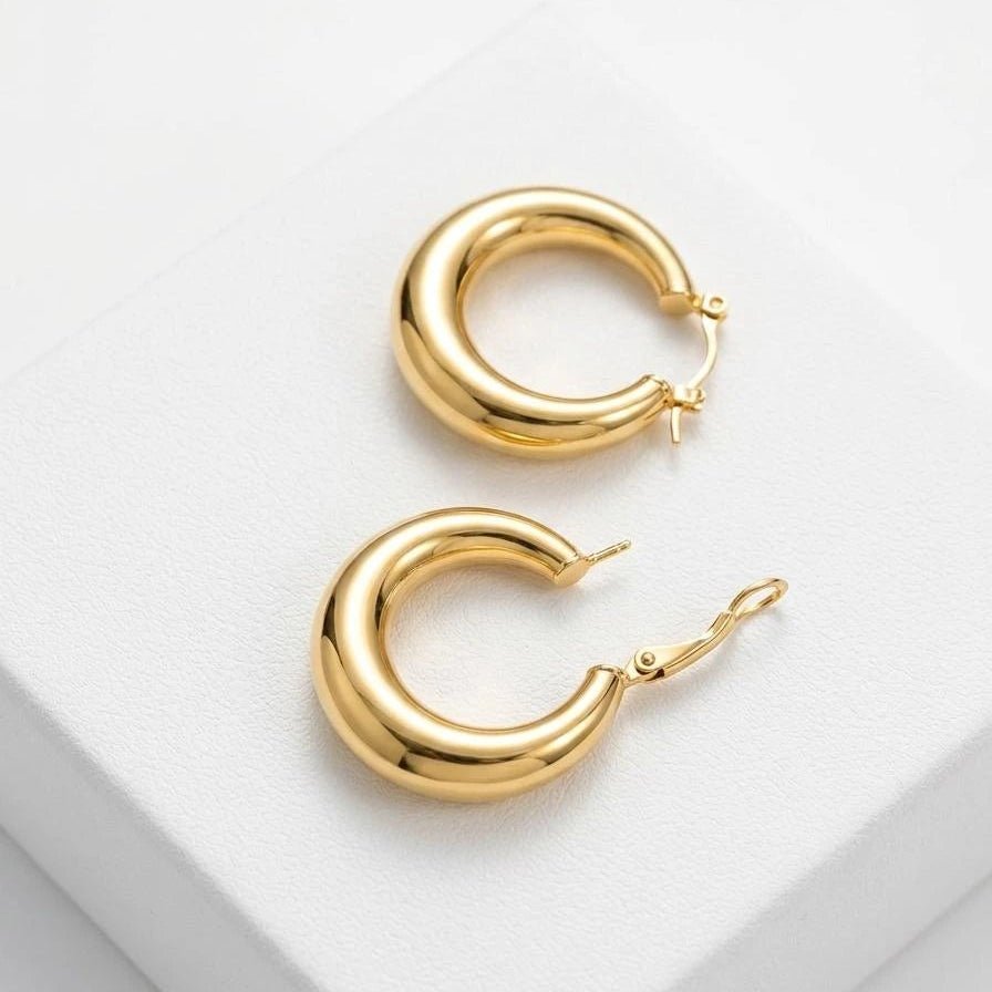 Aurelia Classic Gold Hoop Earrings