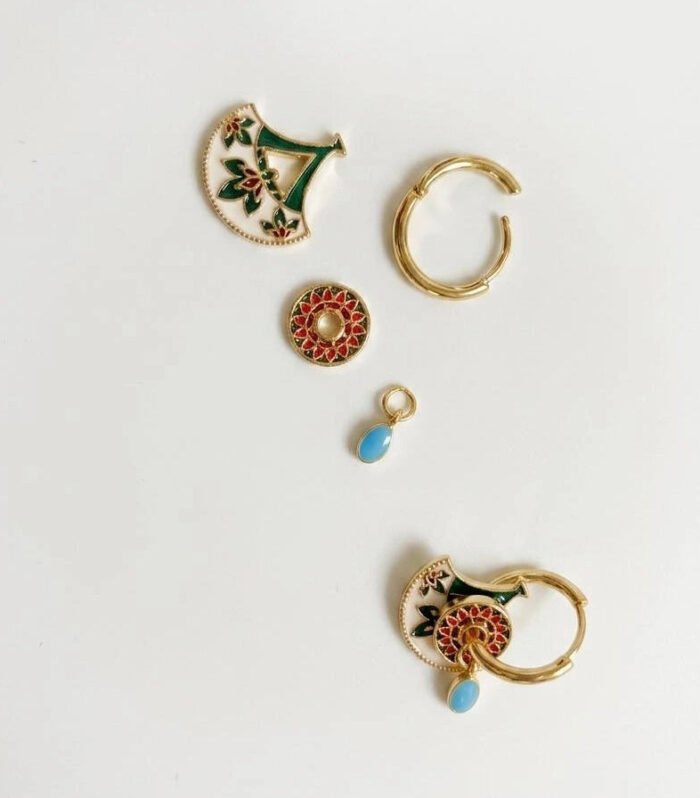 Celeste Charm Hoop Set