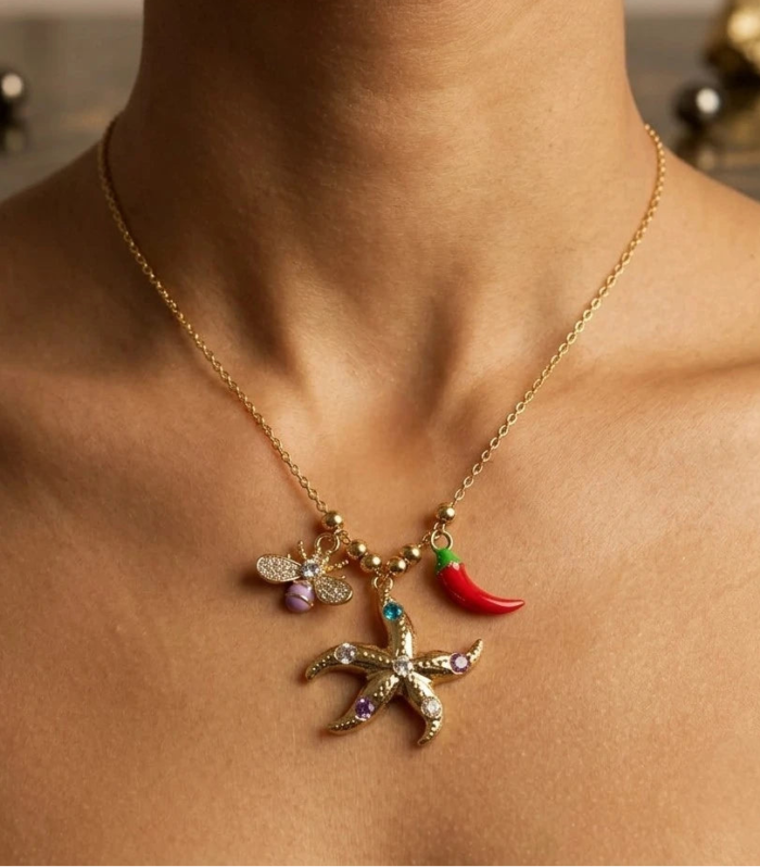Celestial Sea Charm Necklace