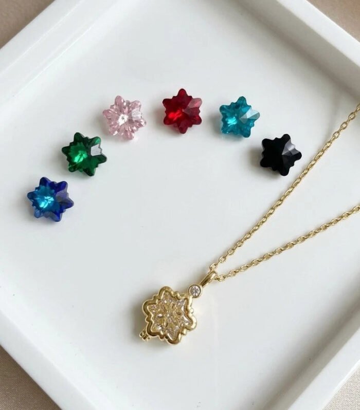 Crystal Blossom Pendant Necklace