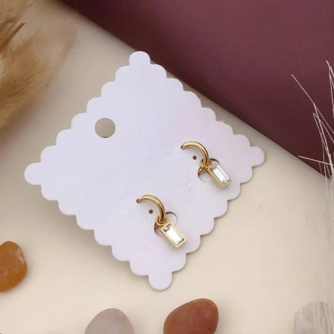 Crystal Drop Mini Hoop Earrings