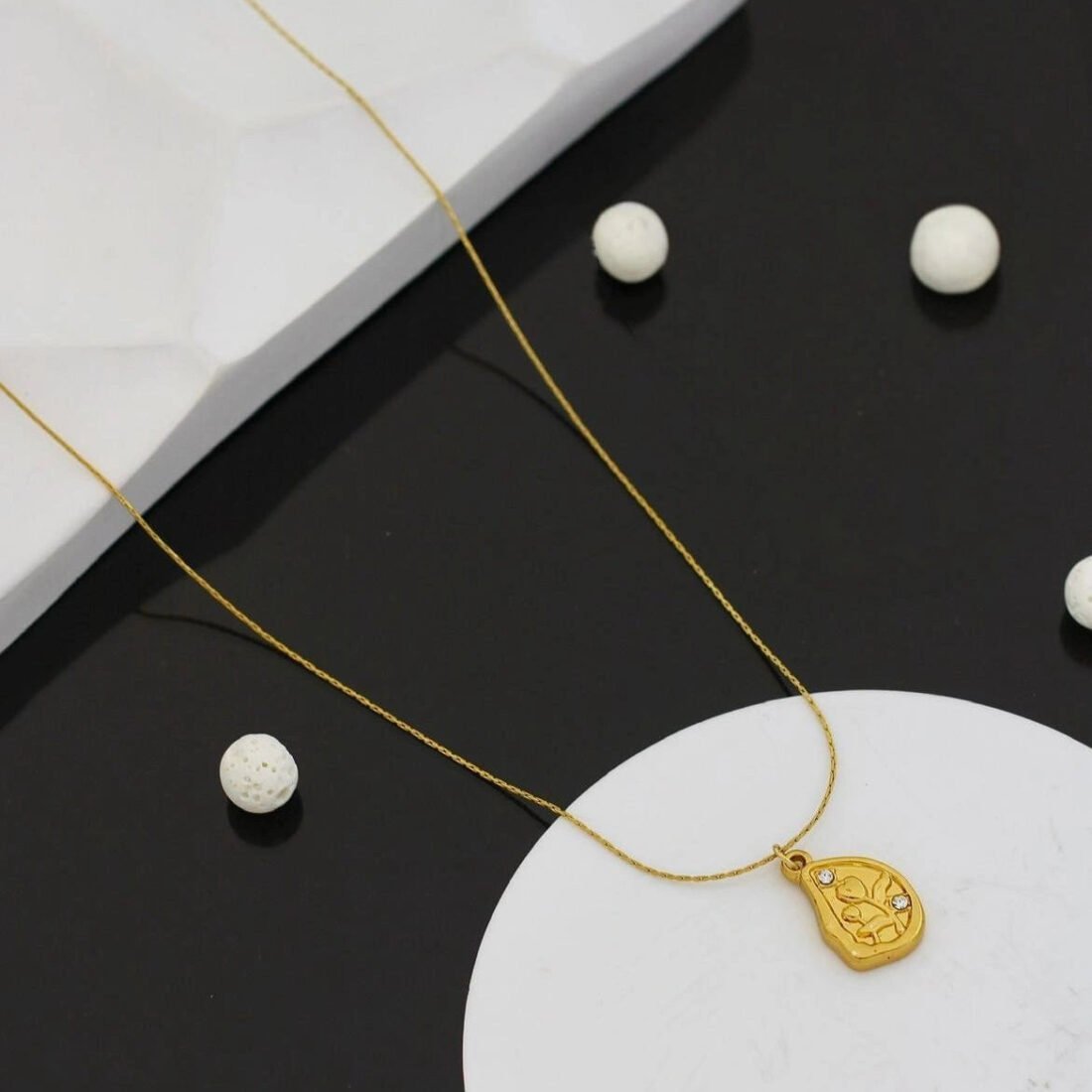 Golden Art Medallion Necklace