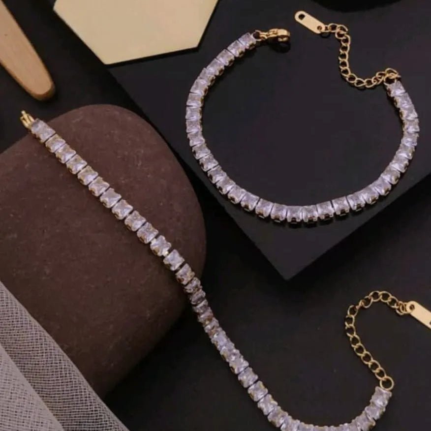 Golden Diamond Charm Bracelet