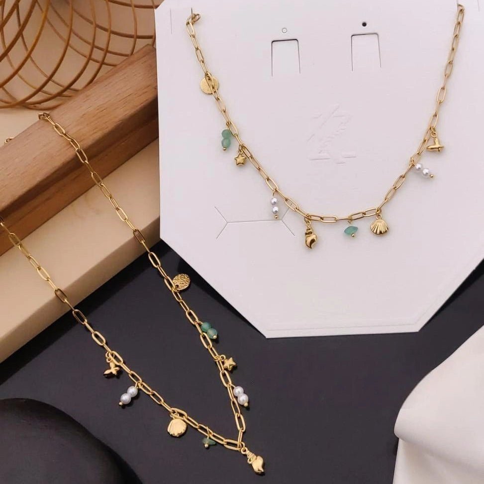Pearl Shell Charm Necklace