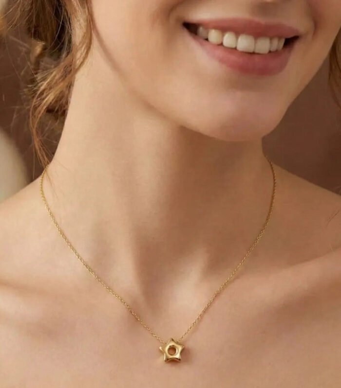 Gold-Plated Star Pendant Necklace