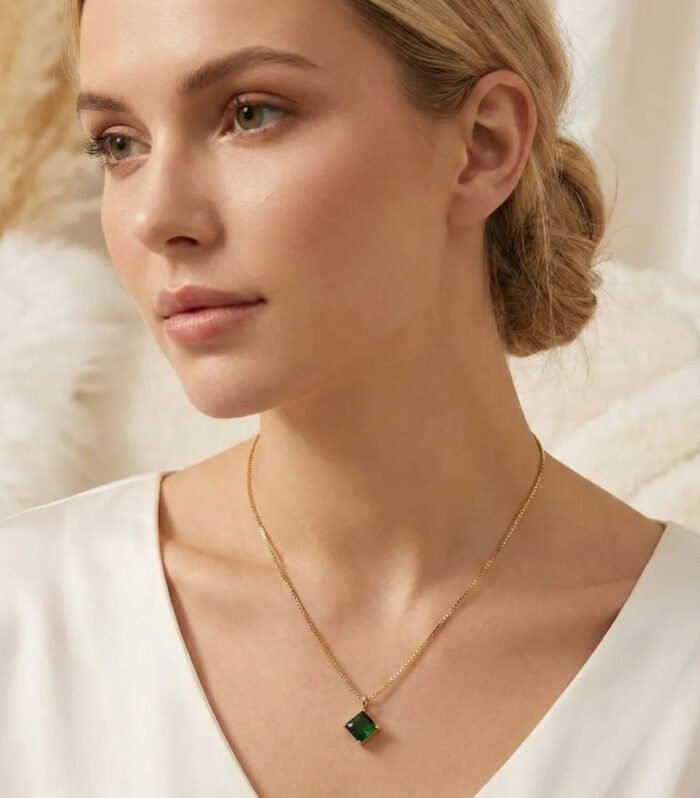 Green Gem Pendant Necklace