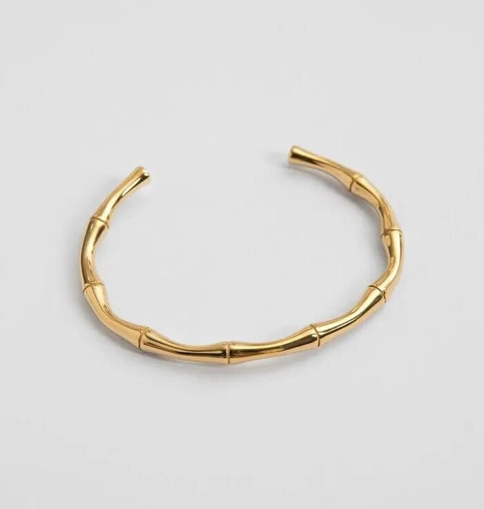 Gold/Rose gold/Silver-Plated Bamboo Kada