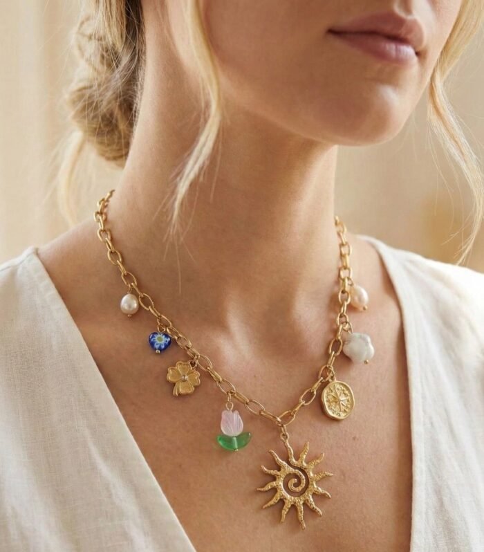 Sunshine Charms Gold Necklace