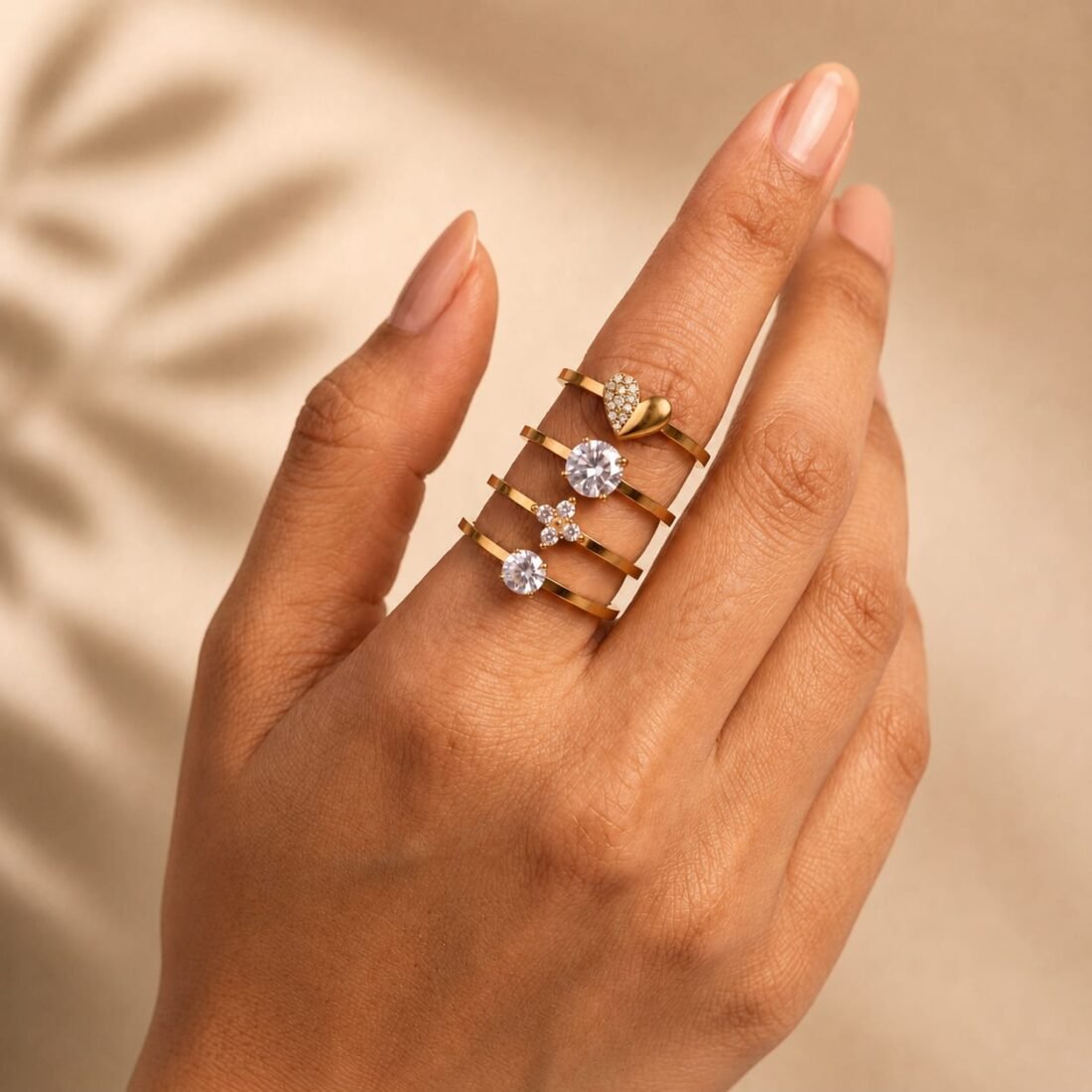 Celina Luxe Heart Crystal Ring