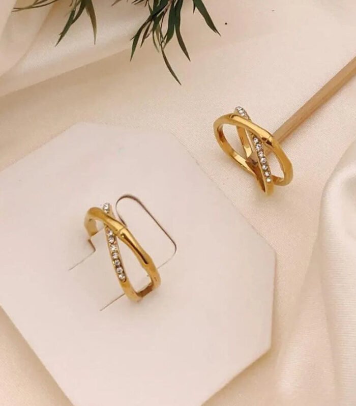 Golden Twist Infinity Ring