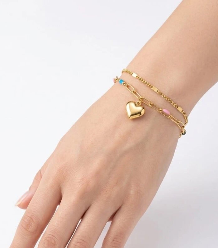 Amorette Heart Layered Bracelet