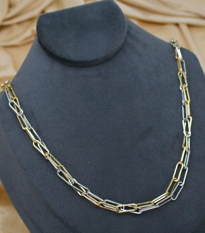 Aurora Dual-Tone Link Necklace