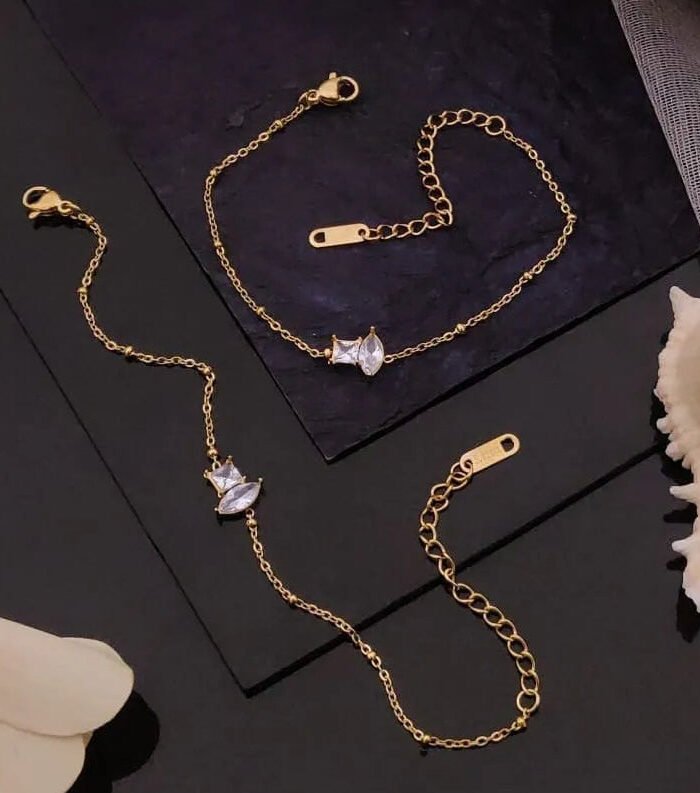 Lunara Crystal Butterfly Bracelet