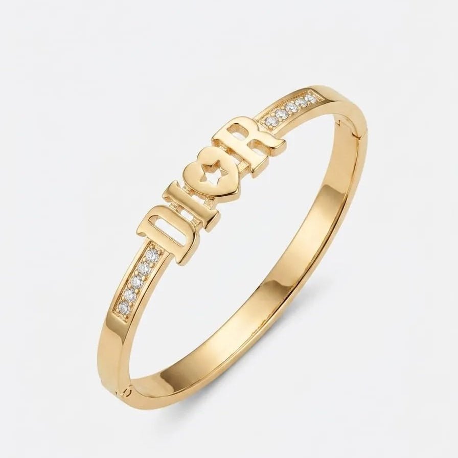 Luxury Heart Letter Gold Kada