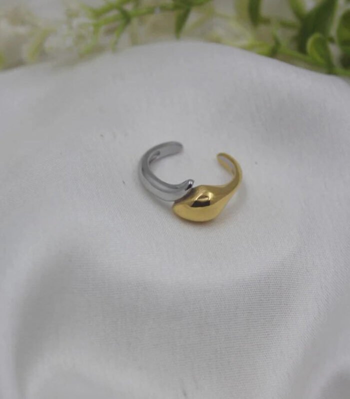 Dual Tone Modern Open Ring