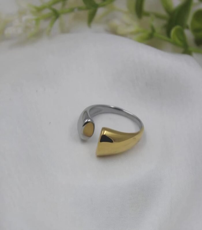 Duo Vertex Two-Tone Open Ring