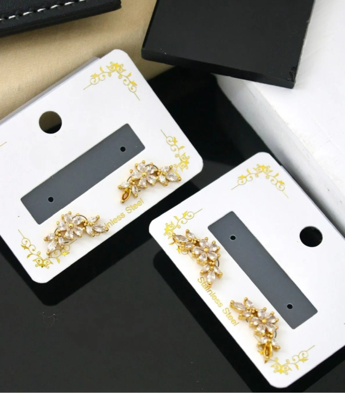 Golden Floral Sweep Earrings
