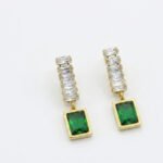 Emerald Crystal Drop Earrings
