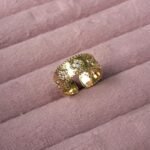 Floral Embossed Gold Open Ring