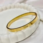 Sleek Gold Diamond Kada