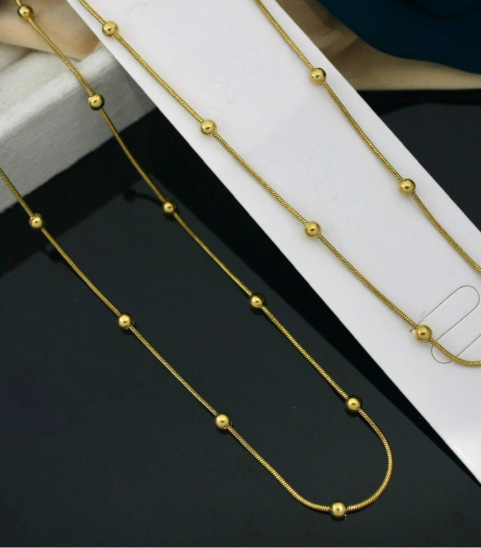Aurora Beadline Gold Chain Necklace