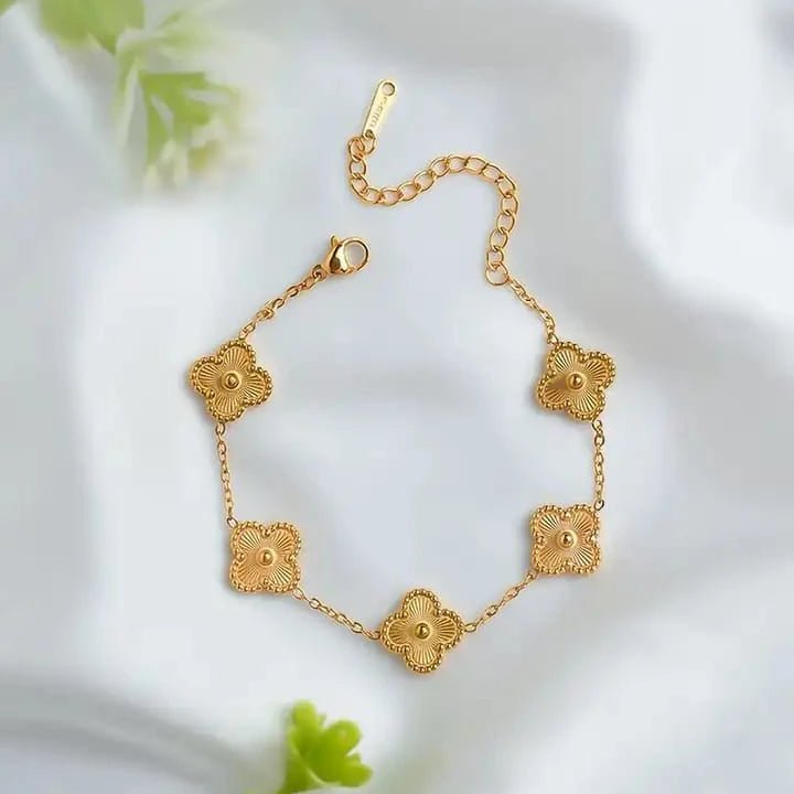 Golden Floral Charm Bracelet (Mini)