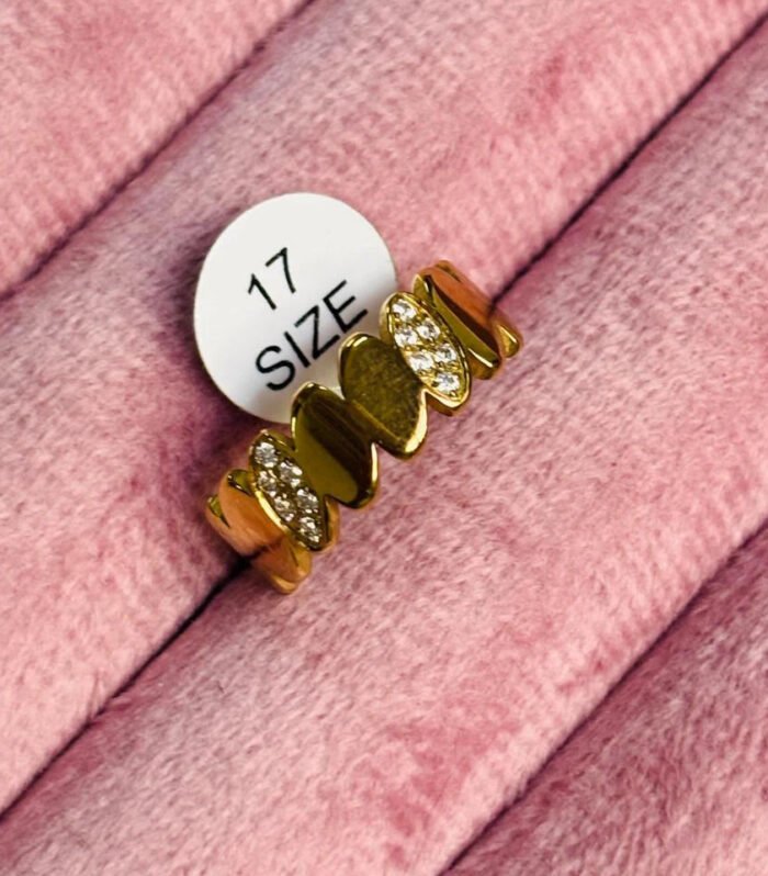 Golden Heart Band Ring