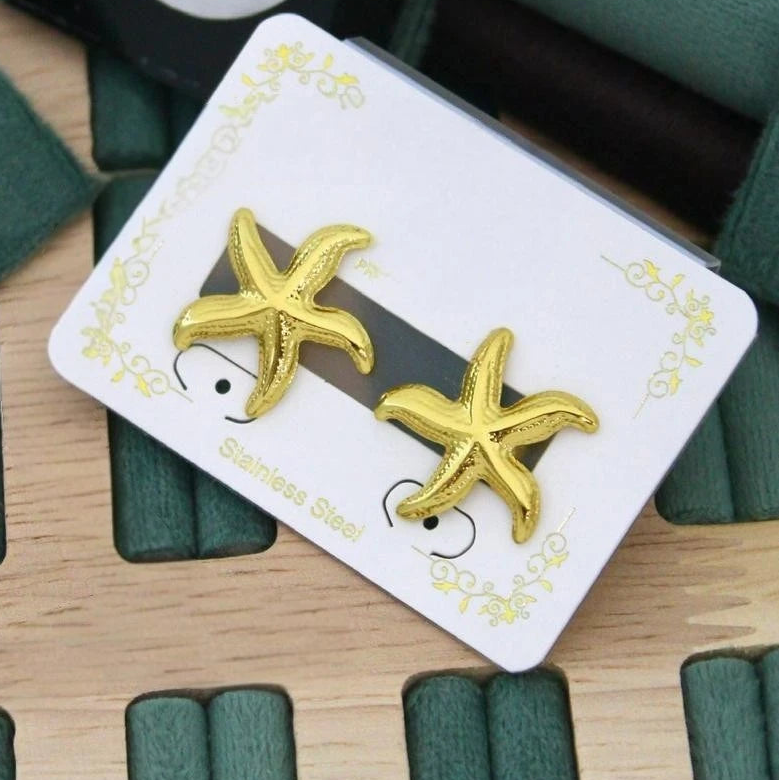 Golden Star Stud Earrings