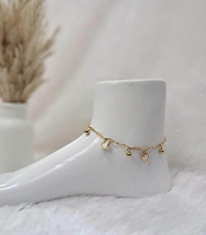 Golden Heart Anklet Chain