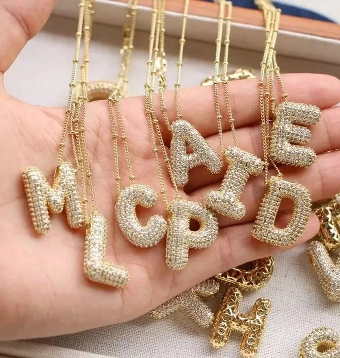 Golden Initial Letter Necklaces