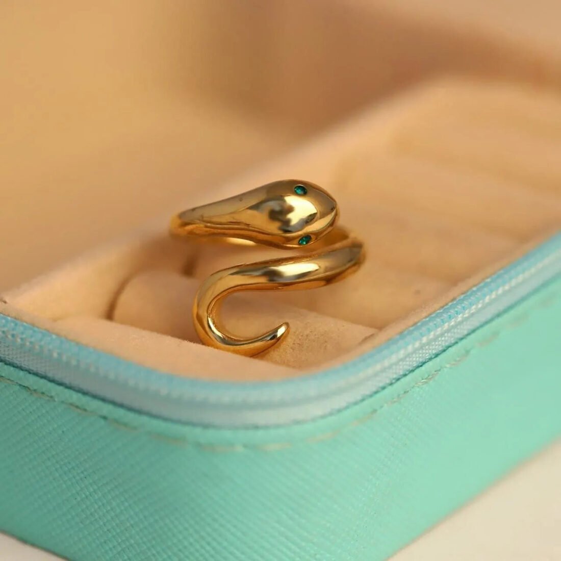 Golden Serpent Wrap Ring