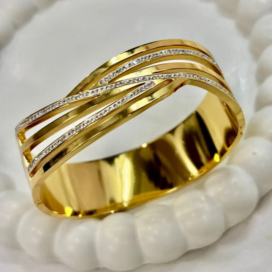 Golden Wave Diamond Kada