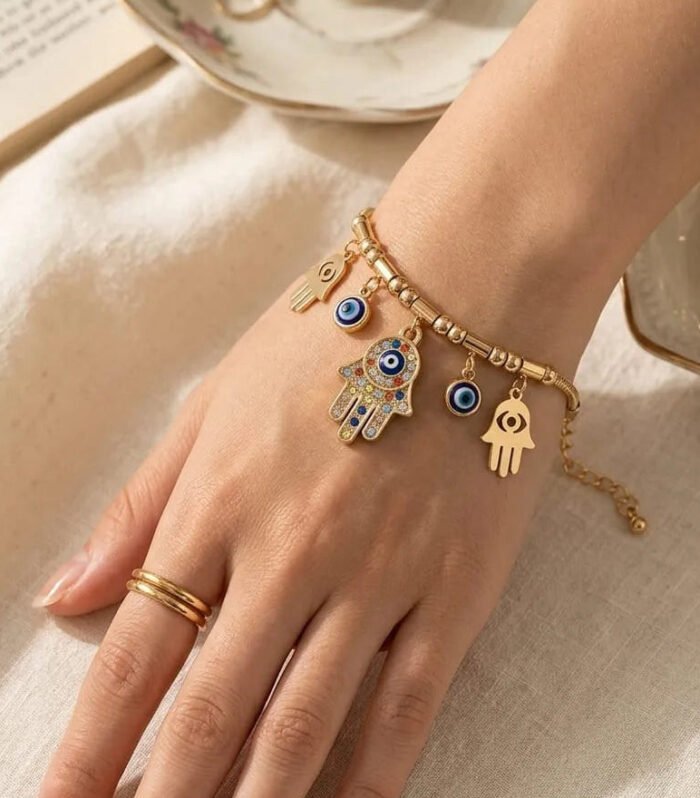 Nazelle Hamsa Charm Bracelet