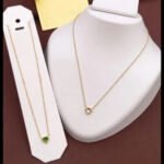 Heart-Shaped Gem Pendant Necklace