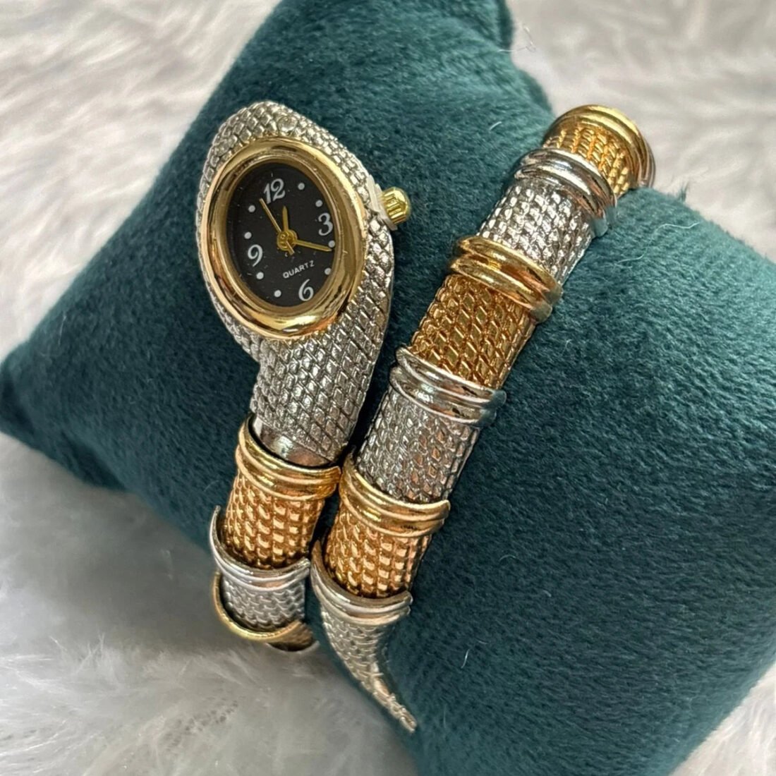 Noir Weave Duo Kada Watch