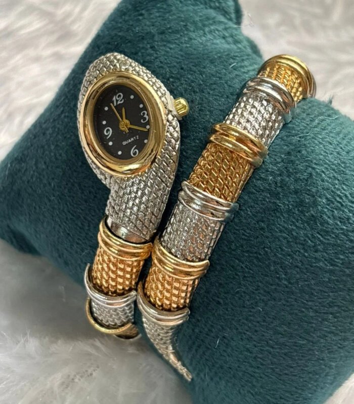 Noir Weave Duo Kada Watch