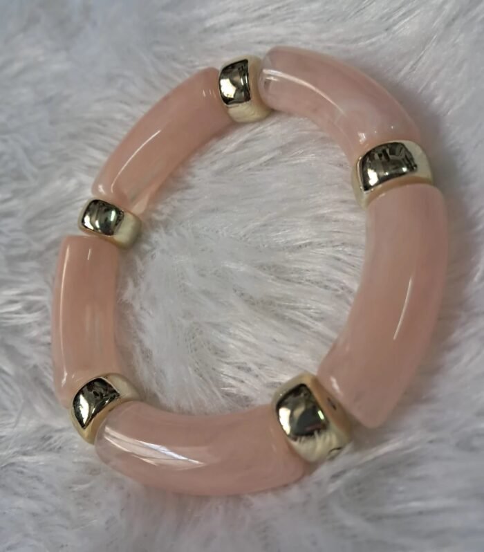 Blush Tube Segment Bracelet