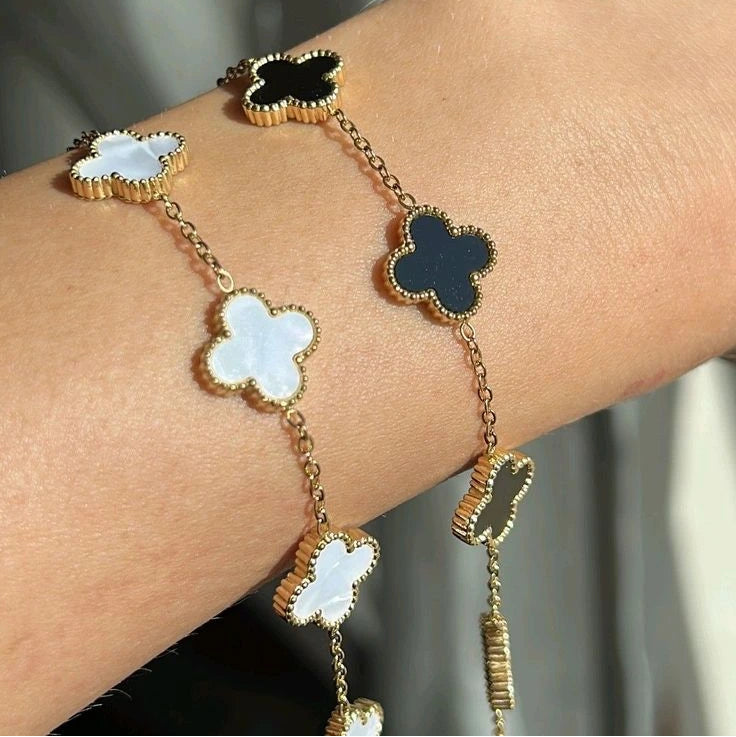 Luxe Dual Clover Bracelet (2 IN 1 SIDE )