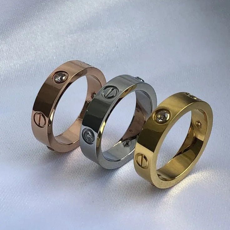 Luxury Trinity Screw Band Ring