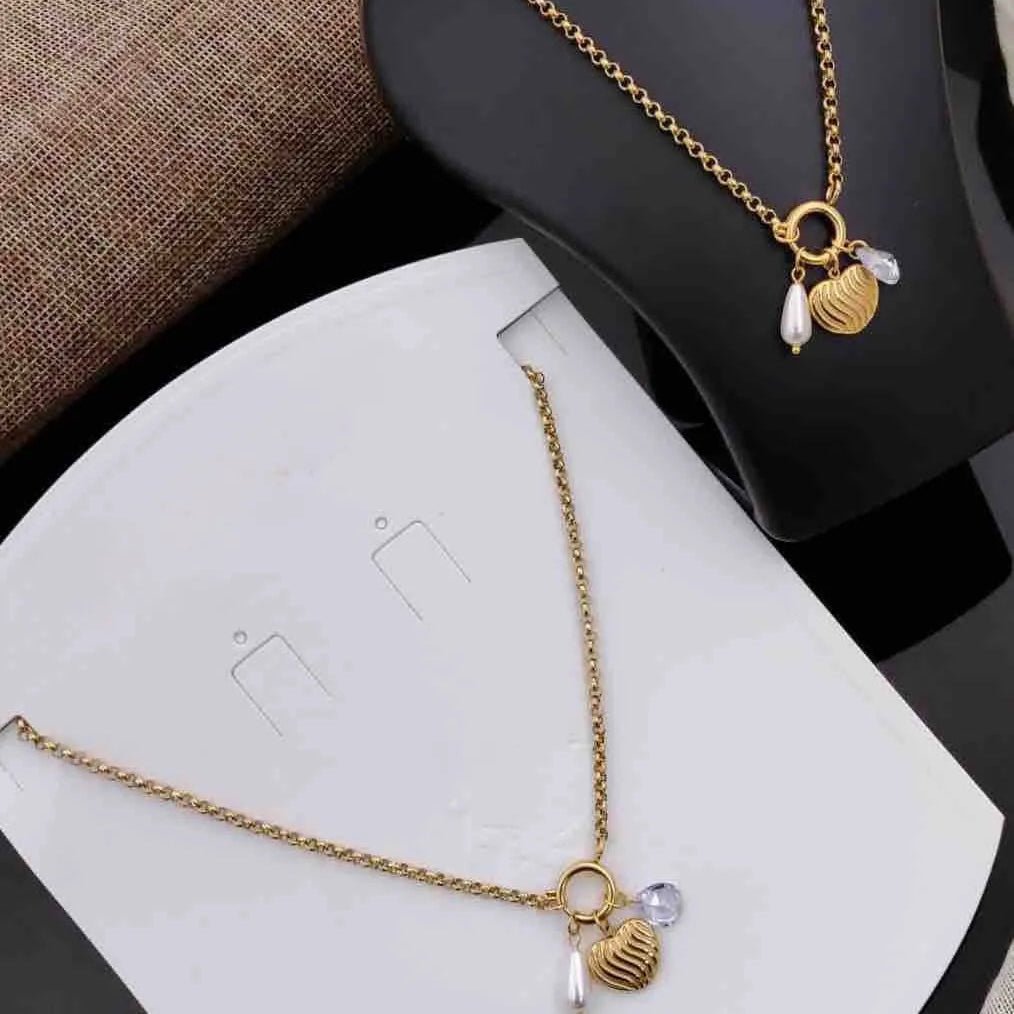 Ocean Pearl Charm Necklace