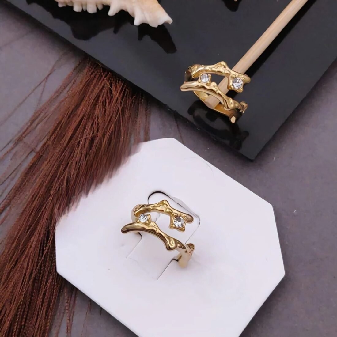 Aurelia Organic Crystal Wrap Ring