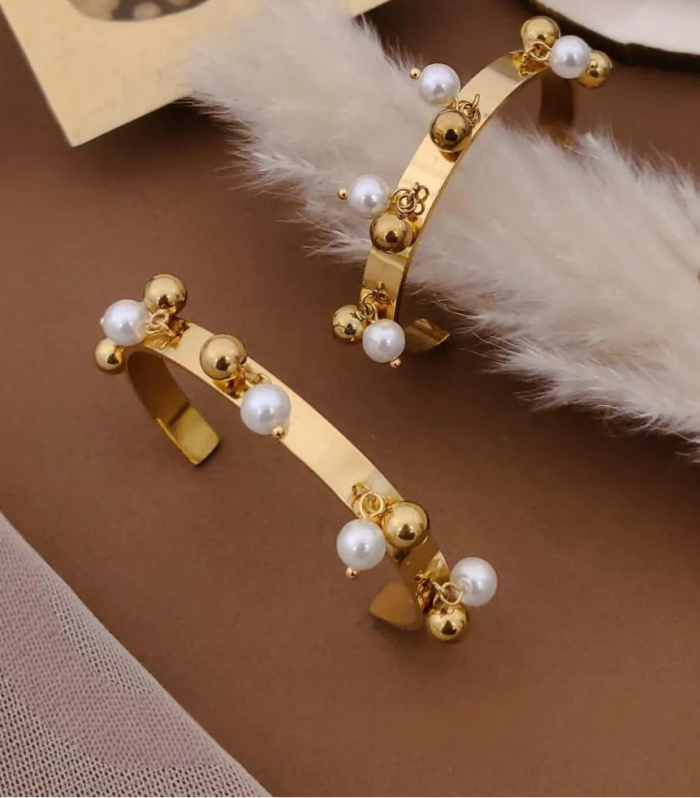 Pearl Charm Gold Kada
