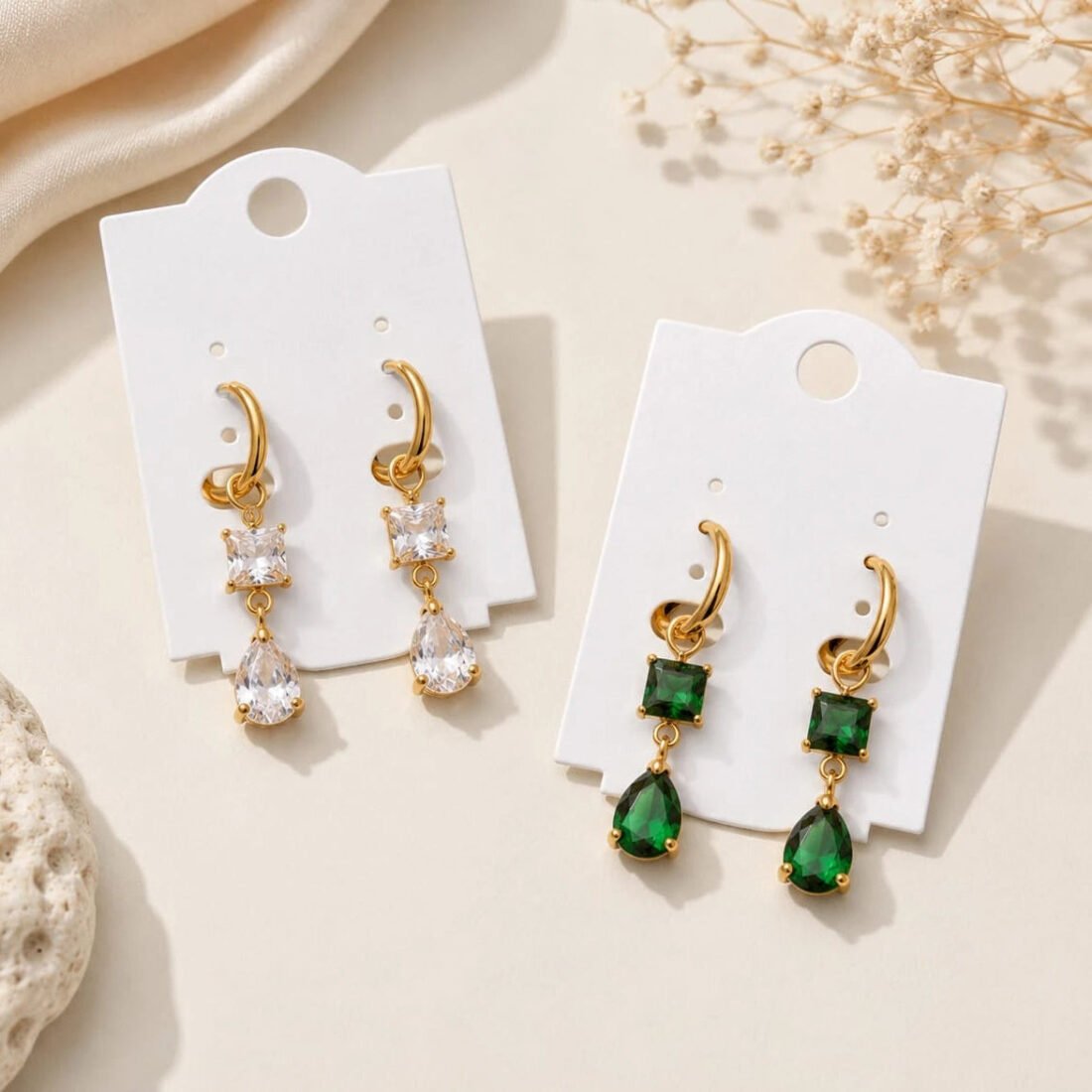 Royal Teardrop Duo Earrings