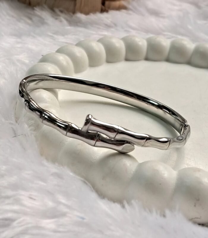 Silver Bamboo Texture Kada